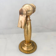 Victorian Bridge Unlacquered Brass Kitchen Faucet – Lever Handles, Side Sprayer