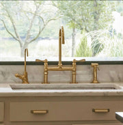 Brooklyn Bridge Unlacquered Brass Kitchen Faucet – Lever Handles