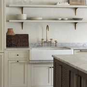 Brooklyn Bridge Unlacquered Brass Kitchen Faucet – Cross Handles