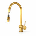 Irving Pull-Down Unlacquered Brass Kitchen Faucet – Single Lever