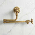 Albany Unlacquered Brass Retractable Wall-Mount Pot Filler
