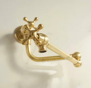 Albany Unlacquered Brass Retractable Wall-Mount Pot Filler