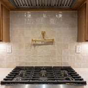 Albany Unlacquered Brass Retractable Wall-Mount Pot Filler