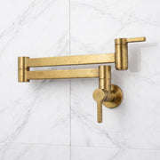 Taous Unlacquered Brass Wall-Mount Pot Filler Faucet – Lever Handles