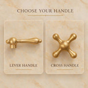 Deck-Mount Unlacquered Brass Pot Filler Faucet – Double-Handle