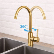 Basin Single-Hole Bar Faucet – Unlacquered Brass, Lever Handle