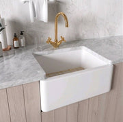 Ohio Single-Hole Bar Faucet – Unlacquered Brass, Cross Handle