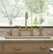 Galian Kitchen Faucet Side Sprayer – Unlacquered Brass