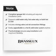 Galian Kitchen Faucet Side Sprayer – Unlacquered Brass