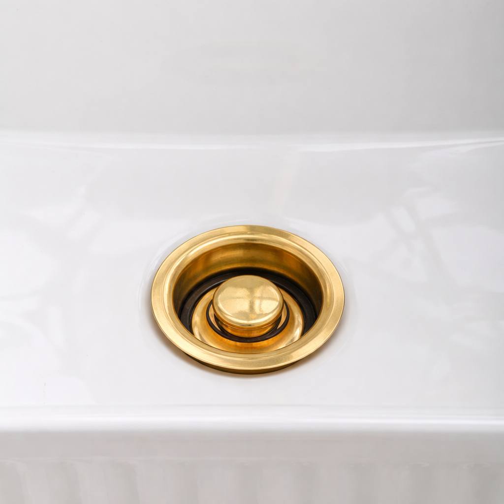 Garbage Disposal Flange & Stopper - installed in a modern kitchen