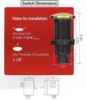 Air Switch Button – Unlacquered Brass