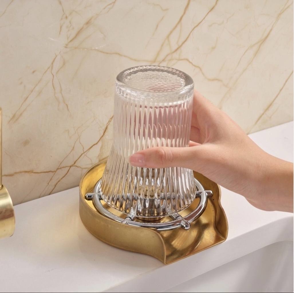 Glass Rinser for Kitchen Sink - installed in a modern kitchen