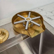 Unlacquered Brass Glass Rinser for Kitchen Sink