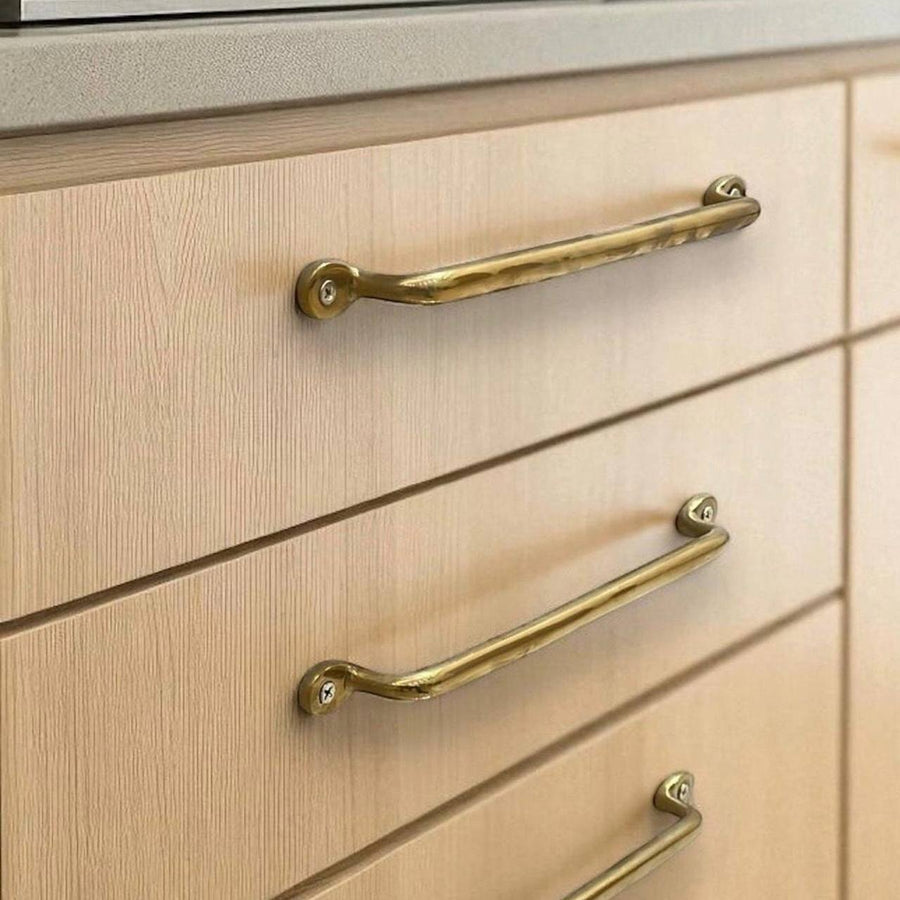 Unlacquered Brass Cabinet Pulls for Kitchen & Bathroom