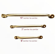 Unlacquered Brass Cabinet Pulls for Kitchen & Bathroom