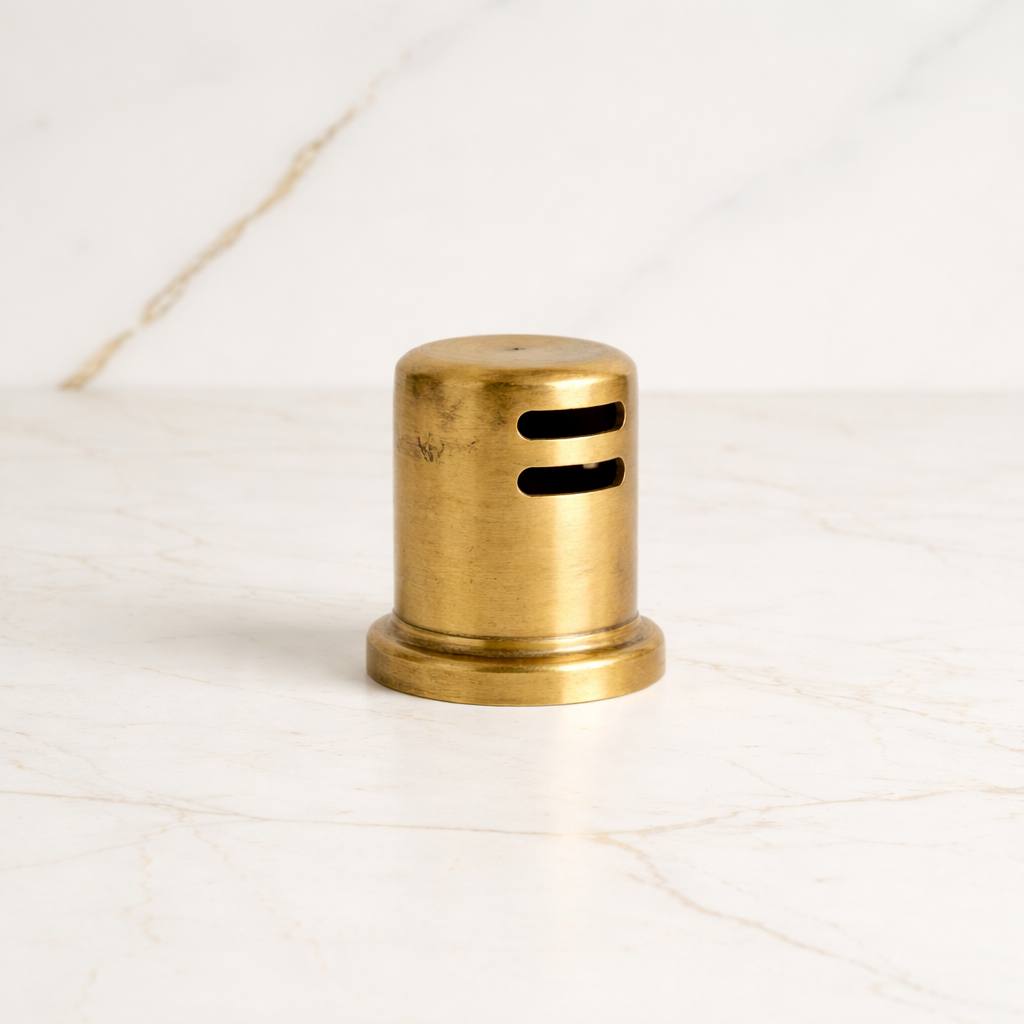 Unlacquered Brass Air Gap Kit - installed in a modern kitchen