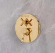 Bano Unlacquered Brass Tub & Shower System with Valve