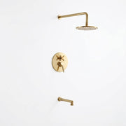 Bano Unlacquered Brass Tub & Shower System with Valve