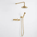 Nova Unlacquered Brass Rainfall Shower System
