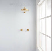 Hayward Unlacquered Brass Rain Shower System