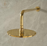 Pasadena Unlacquered Brass Shower System – Rainfall & Hand Shower