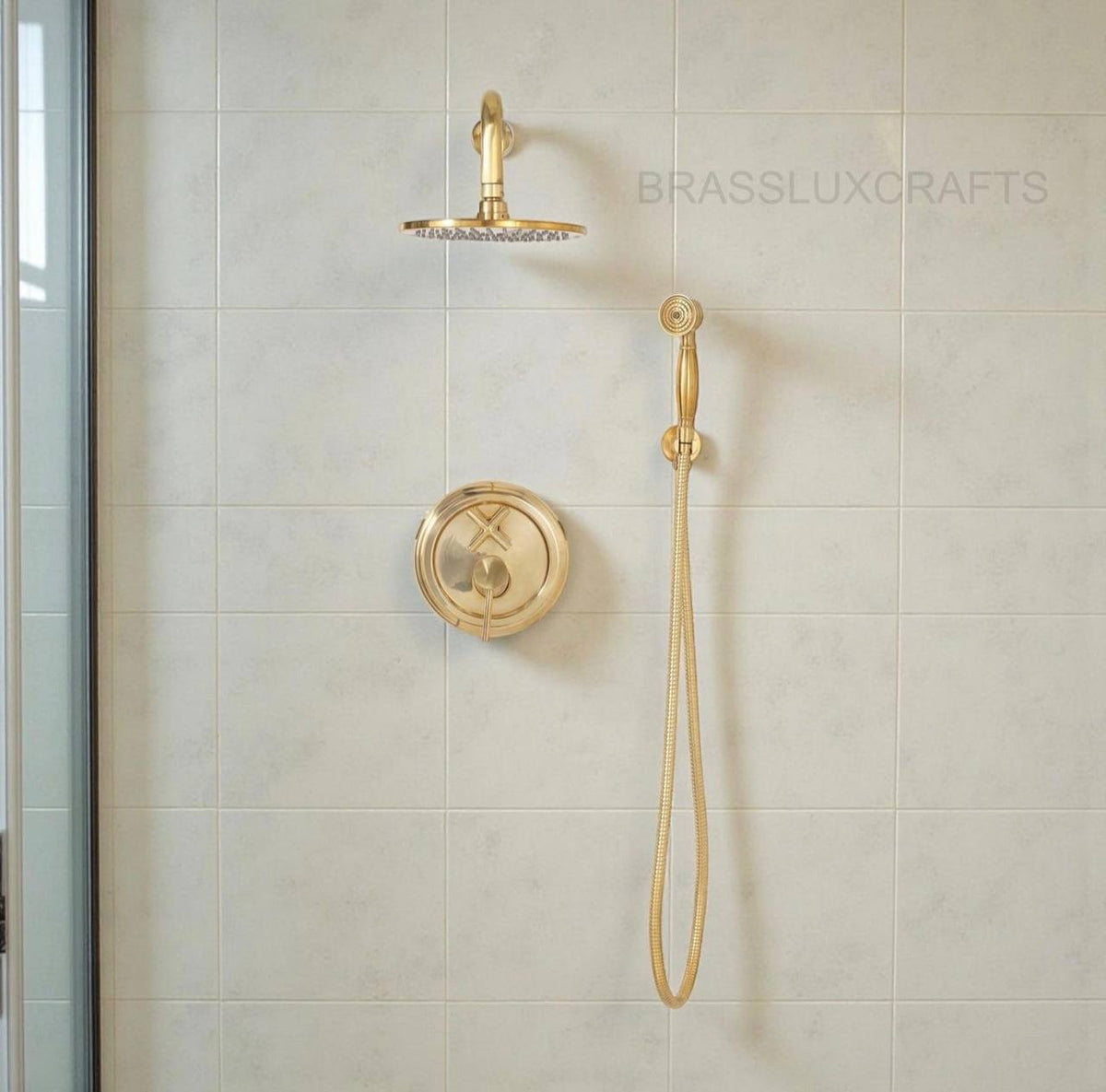 Oslo rainfall shower system – angled view