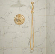 Oslo Unlacquered Brass Rainfall Shower System
