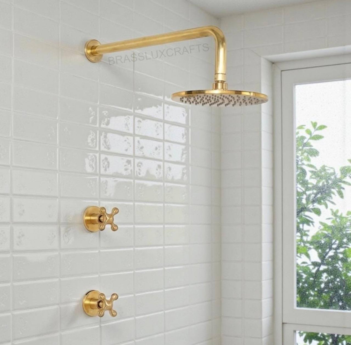 Newark rain shower system – angled view