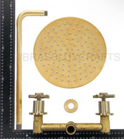 Newark Unlacquered Brass Rain Shower System