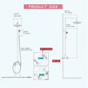 Marino Unlacquered Brass Exposed Pipe Shower Set