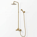 Marino Unlacquered Brass Exposed Pipe Shower Set