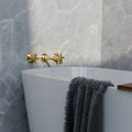 Savannah Unlacquered Brass Wall-Mount Tub Faucet