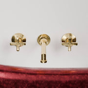 Savannah Unlacquered Brass Wall-Mount Tub Faucet
