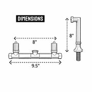Savannah Unlacquered Brass Wall-Mount Tub Faucet