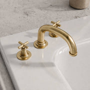 Tampa Unlacquered Brass 3-Hole Roman Tub Faucet