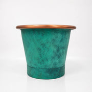 Handcrafted Turquoise Patina Copper Freestanding Bathtub