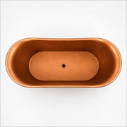 Handcrafted Turquoise Patina Copper Freestanding Bathtub