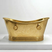 Solid Brass Freestanding Bathtub with Ring Handles