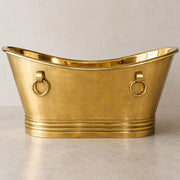 Solid Brass Freestanding Bathtub with Ring Handles