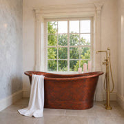 Rustic Antique Copper Freestanding Bathtub – Hand-Applied Patina
