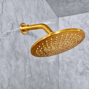 Richmond Unlacquered Brass Rain Shower System with Handheld