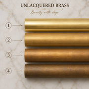 Richmond Unlacquered Brass Rain Shower System with Handheld