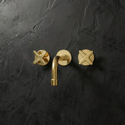 Handcrafted Antique Brass Wall-Mounted Faucet – Classic Spout