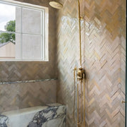 Unlacquered Brass Thermostatic Shower System – Wall-Mounted