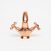 Hand-Engraved Copper Bathroom Faucet – Single Hole