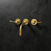 Handcrafted Antique Brass Wall-Mounted Faucet – Classic Spout