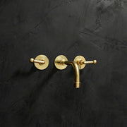 Handcrafted Antique Brass Wall-Mounted Faucet – Classic Spout