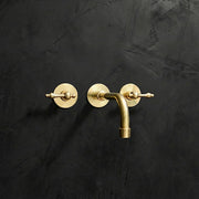 Handcrafted Antique Brass Wall-Mounted Faucet – Classic Spout