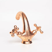 Hand-Engraved Copper Bathroom Faucet – Single Hole