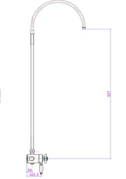 Unlacquered Brass Thermostatic Shower Valve – Dual Control Exposed